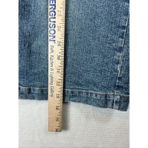 Vintage Y2K Denim Midi Skirt Blue Wash Split Hem Stretch Jeans Western Style - Picture 7 of 11